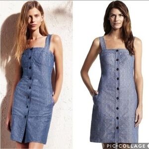 !HP!🎉Derek Lam Indigo Multi Button Mini Blue Dress Size 16 NWT